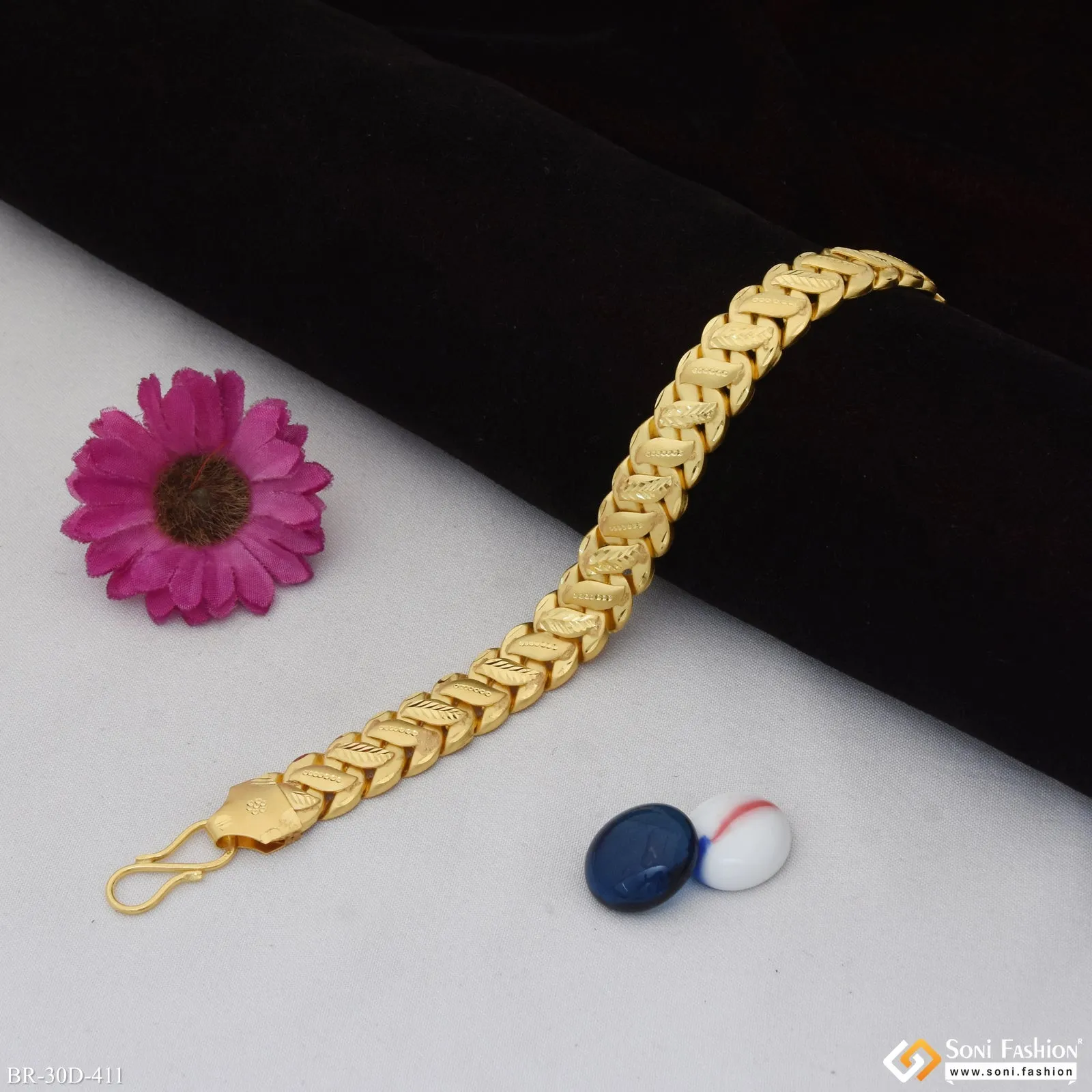 1 Gram Gold Plated Pokal Bracelet for Men - Style D411