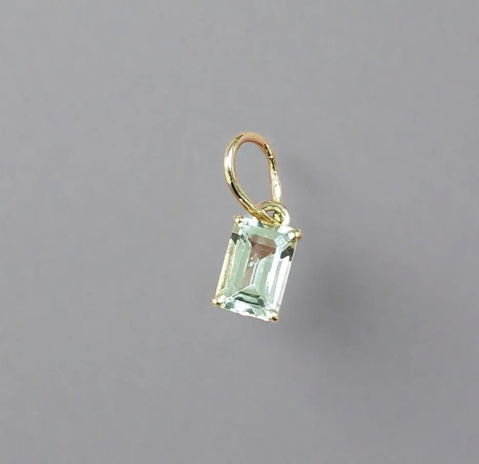 14k Aquamarine Pendant Gold Elegant Jewelry
