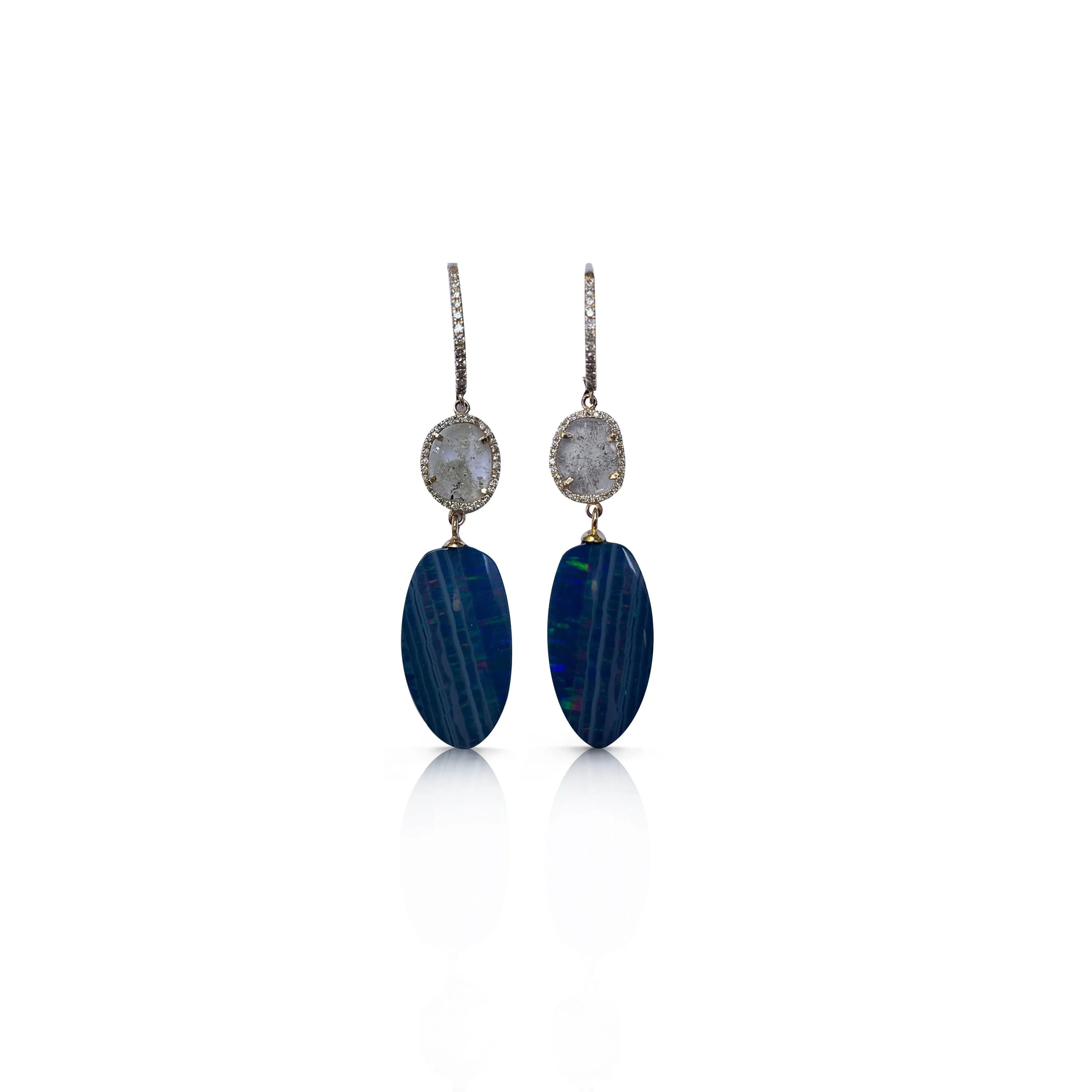 14k Boulder Opal Drop Earrings