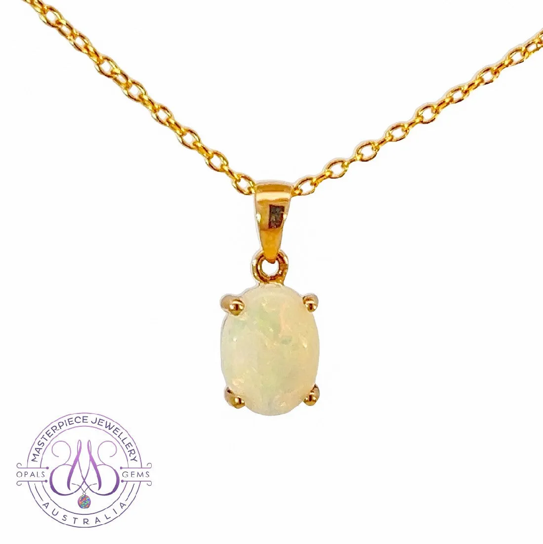 14kt Yellow Gold Opal pendant 0.67ct