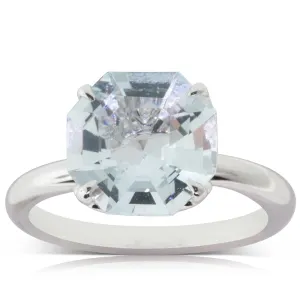 18ct White Gold Aquamarine Octavia Ring