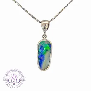 18kt White Gold Boulder Opal 2.2ct pendant