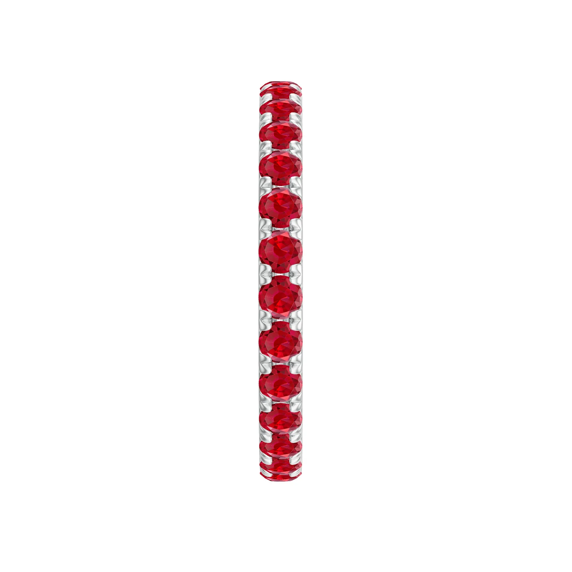 2 CT Created Ruby Full Eternity Band Ring in Gold