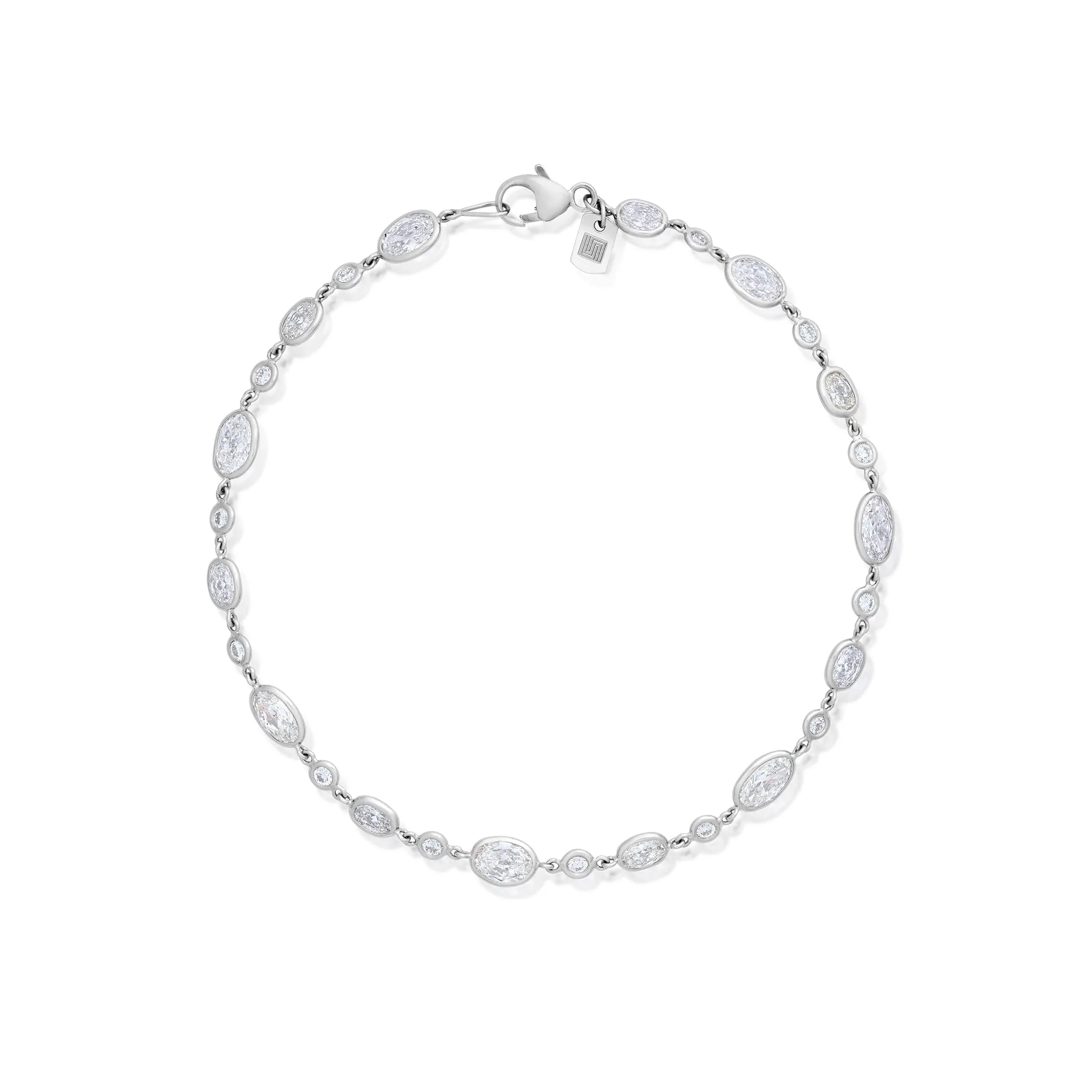 4.31 Carat Oval Diamond Bracelet