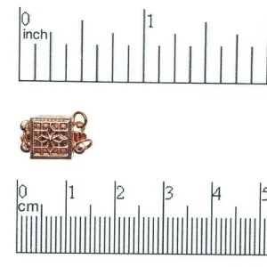 9mm Filigree Square Box Clasp - Sold individually - CL/4