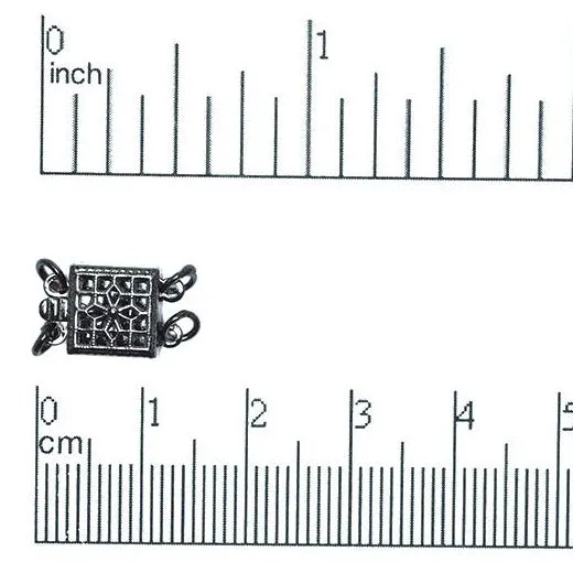 9mm Filigree Square Box Clasp - Sold individually - CL/4