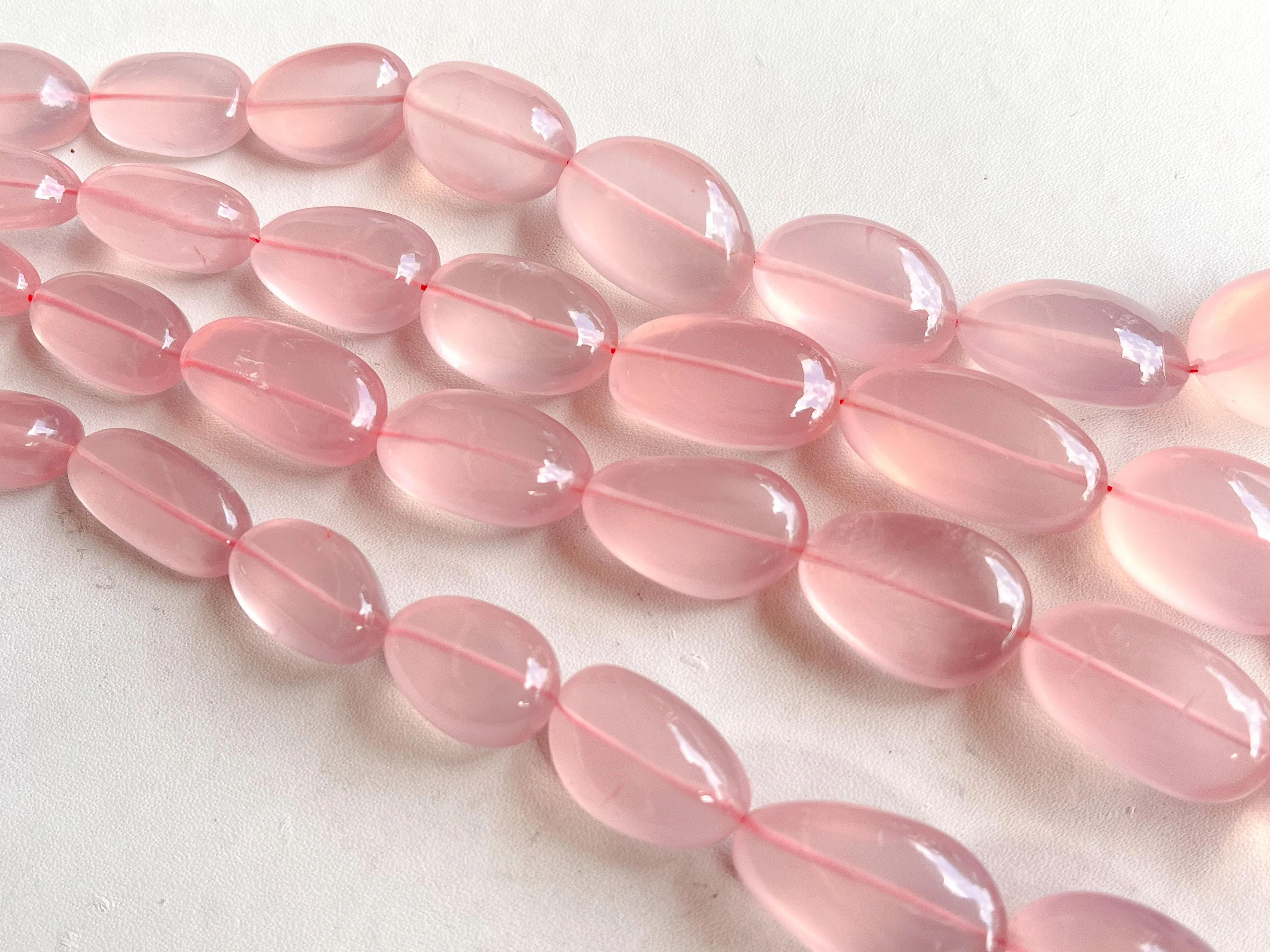 AAA Natural Rose Quartz Smooth Tumble Shape Clear Quality Beads