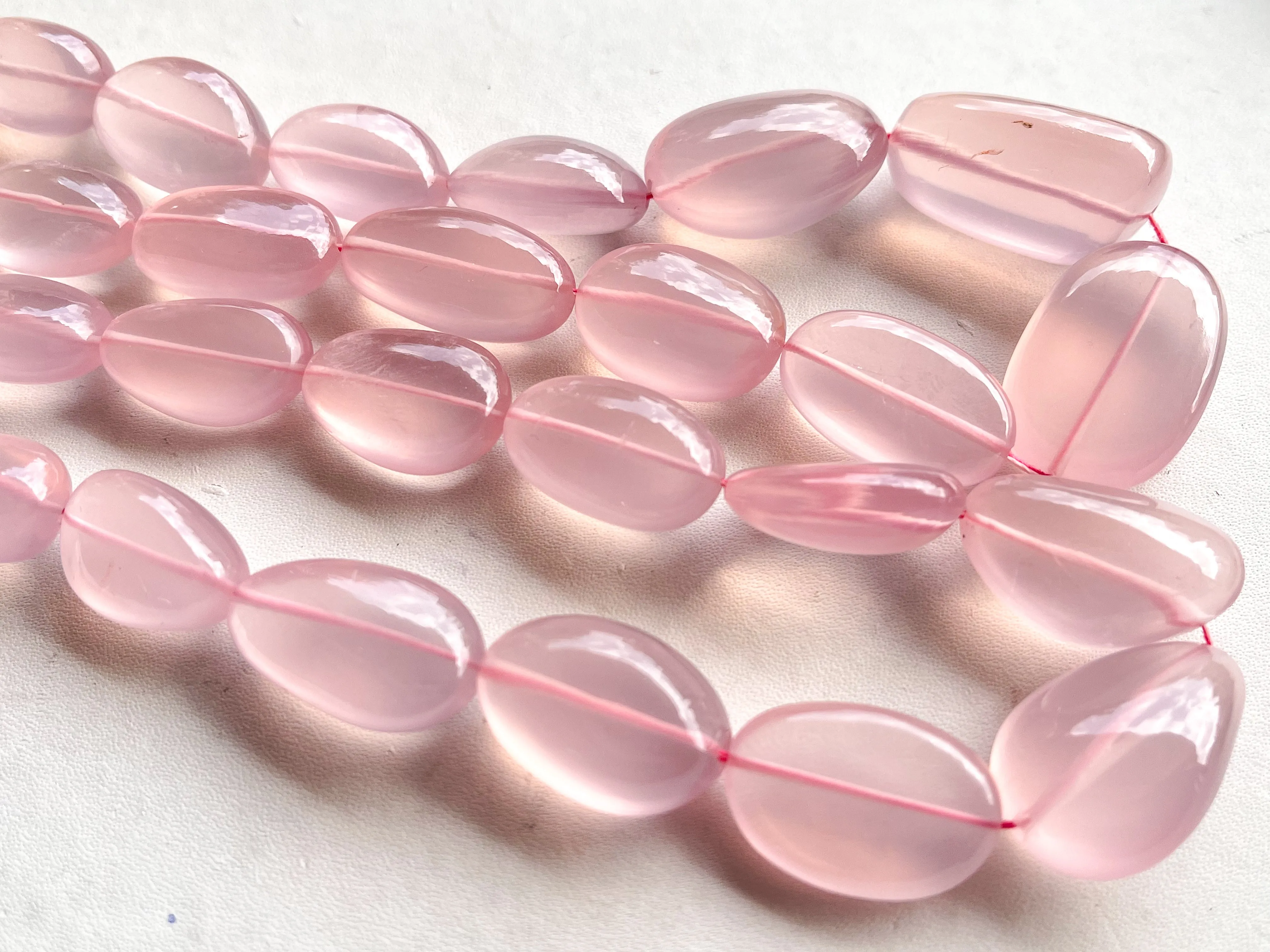 AAA Natural Rose Quartz Smooth Tumble Shape Clear Quality Beads