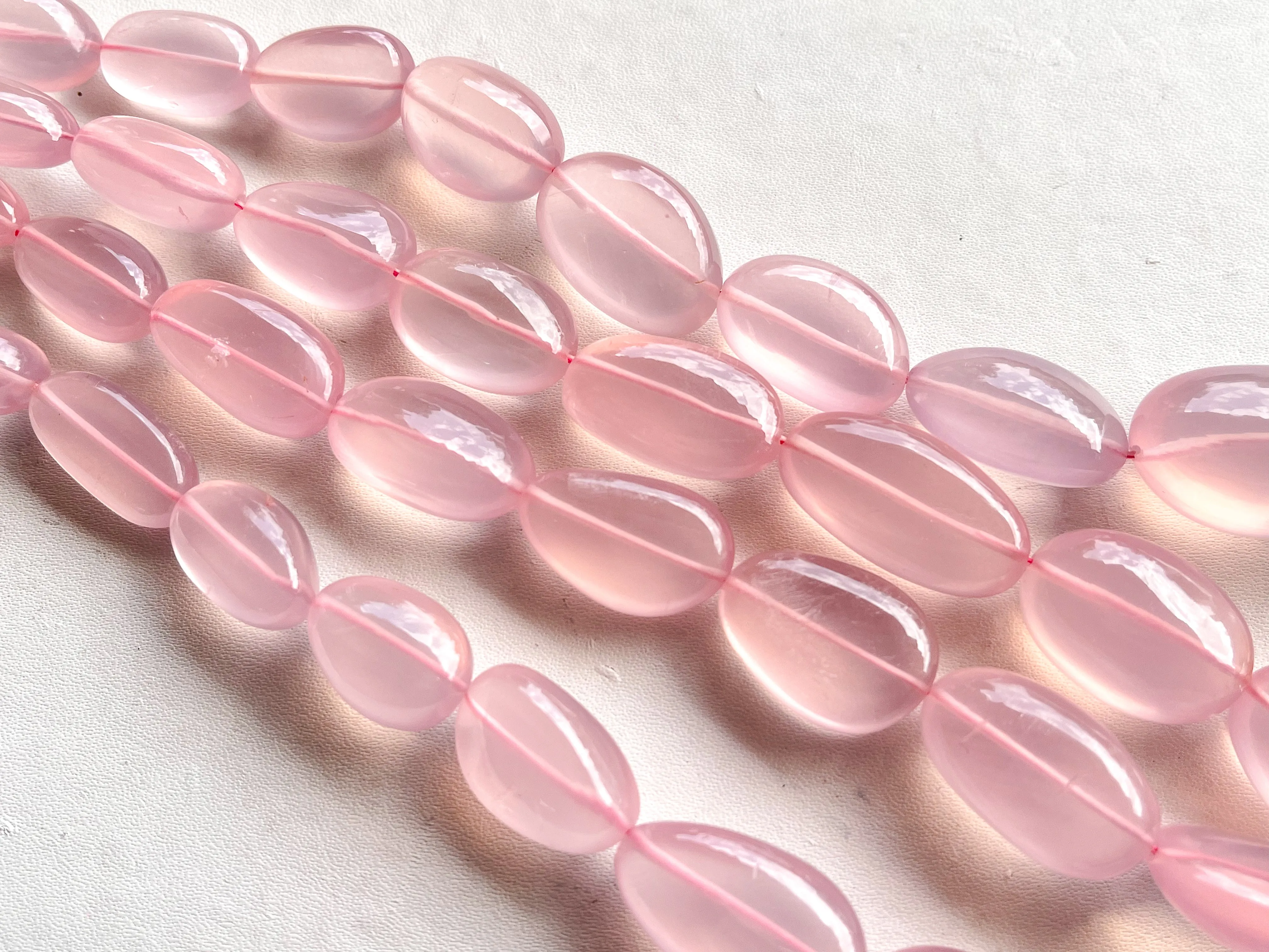 AAA Natural Rose Quartz Smooth Tumble Shape Clear Quality Beads