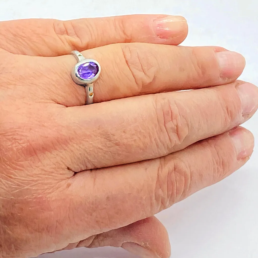 Amethyst & Citrine Ring (size 9)