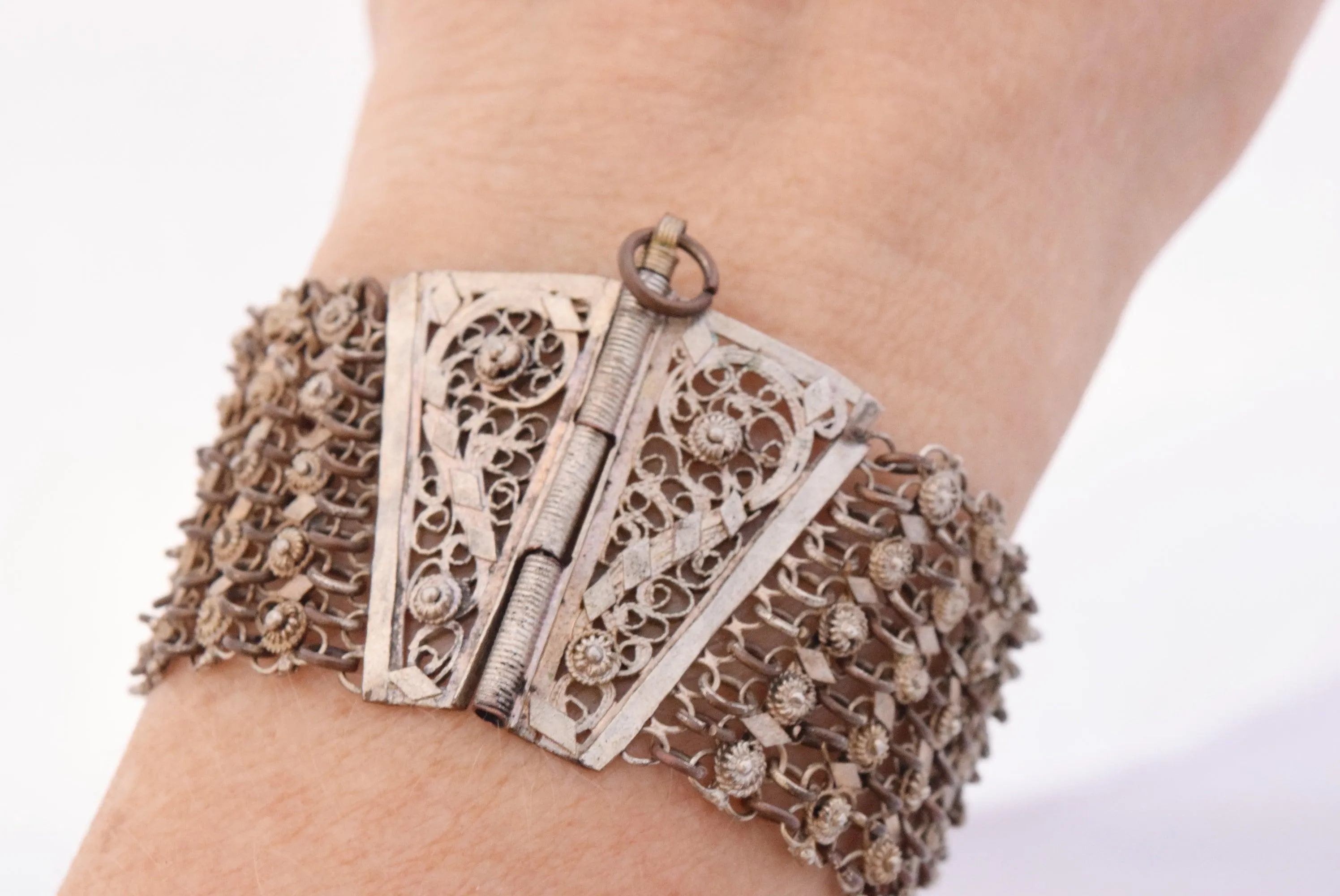 Antique Ottoman Filigree Link Bracelet