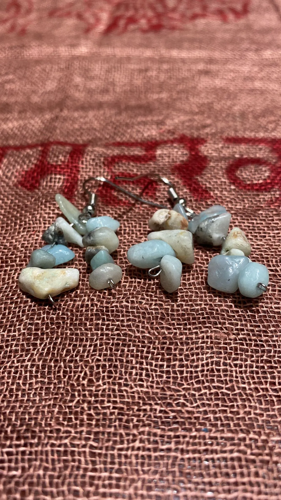 Aquamarine Chips Dual-Strand Earrings