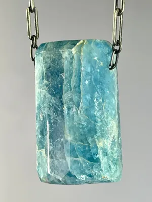 Aquamarine Crystal Necklace