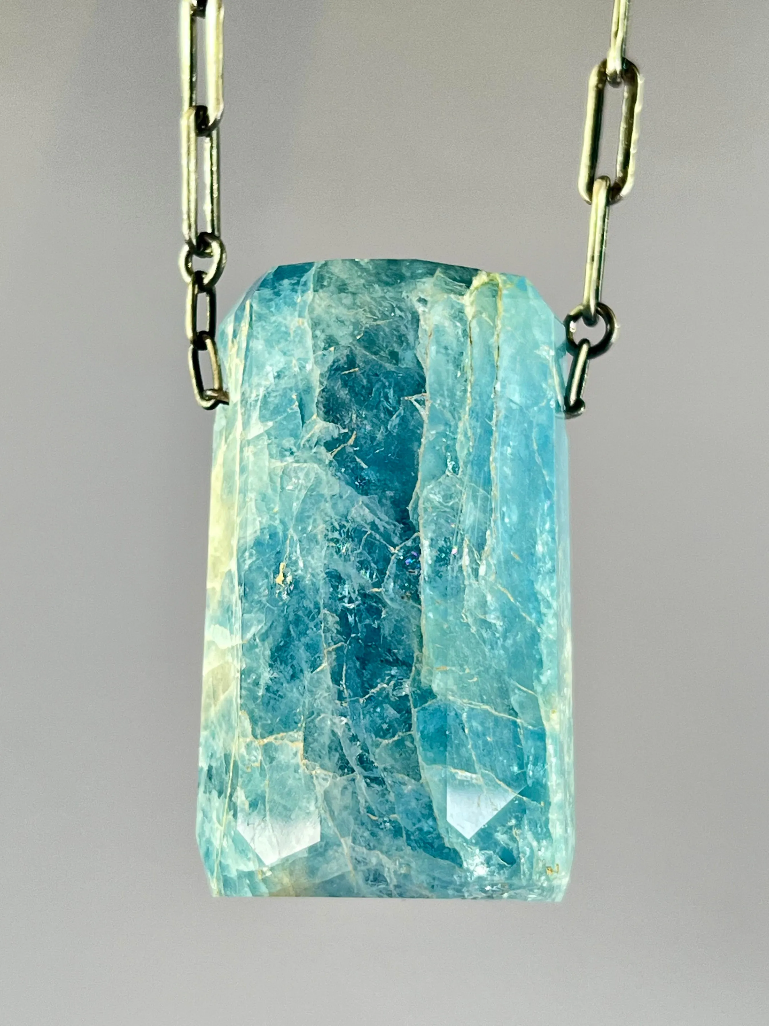 Aquamarine Crystal Necklace