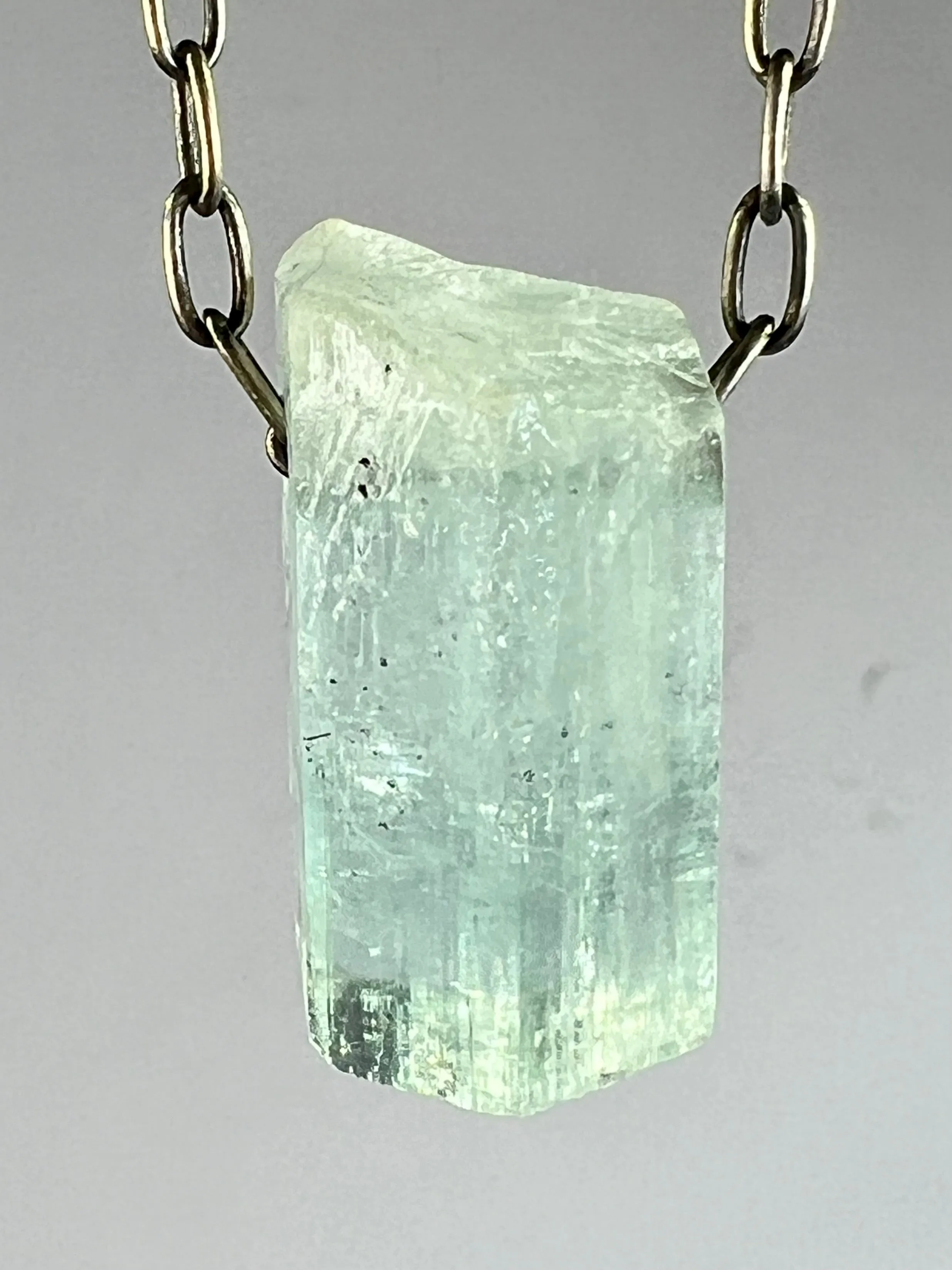 Aquamarine Crystal Necklace