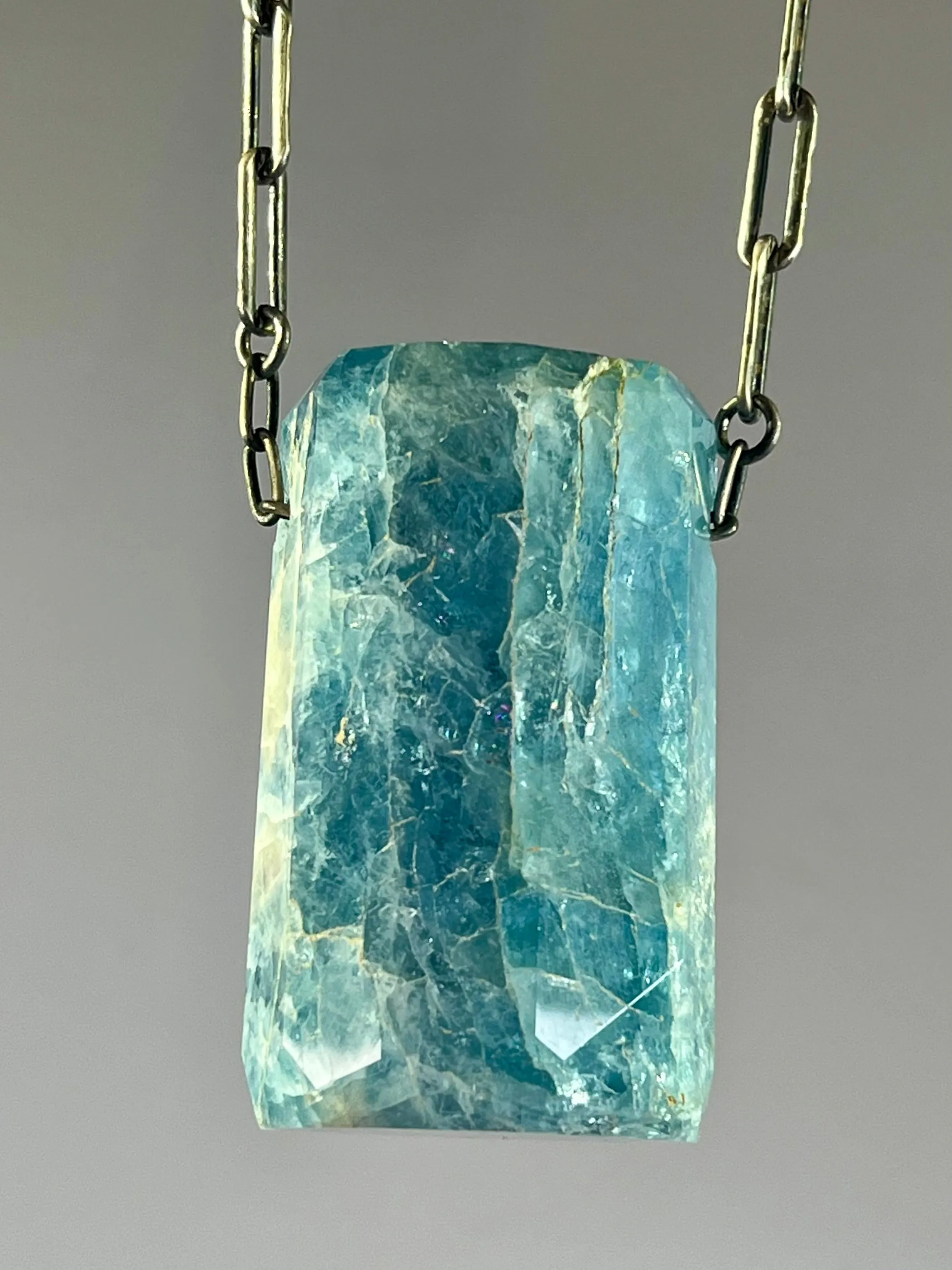 Aquamarine Crystal Necklace