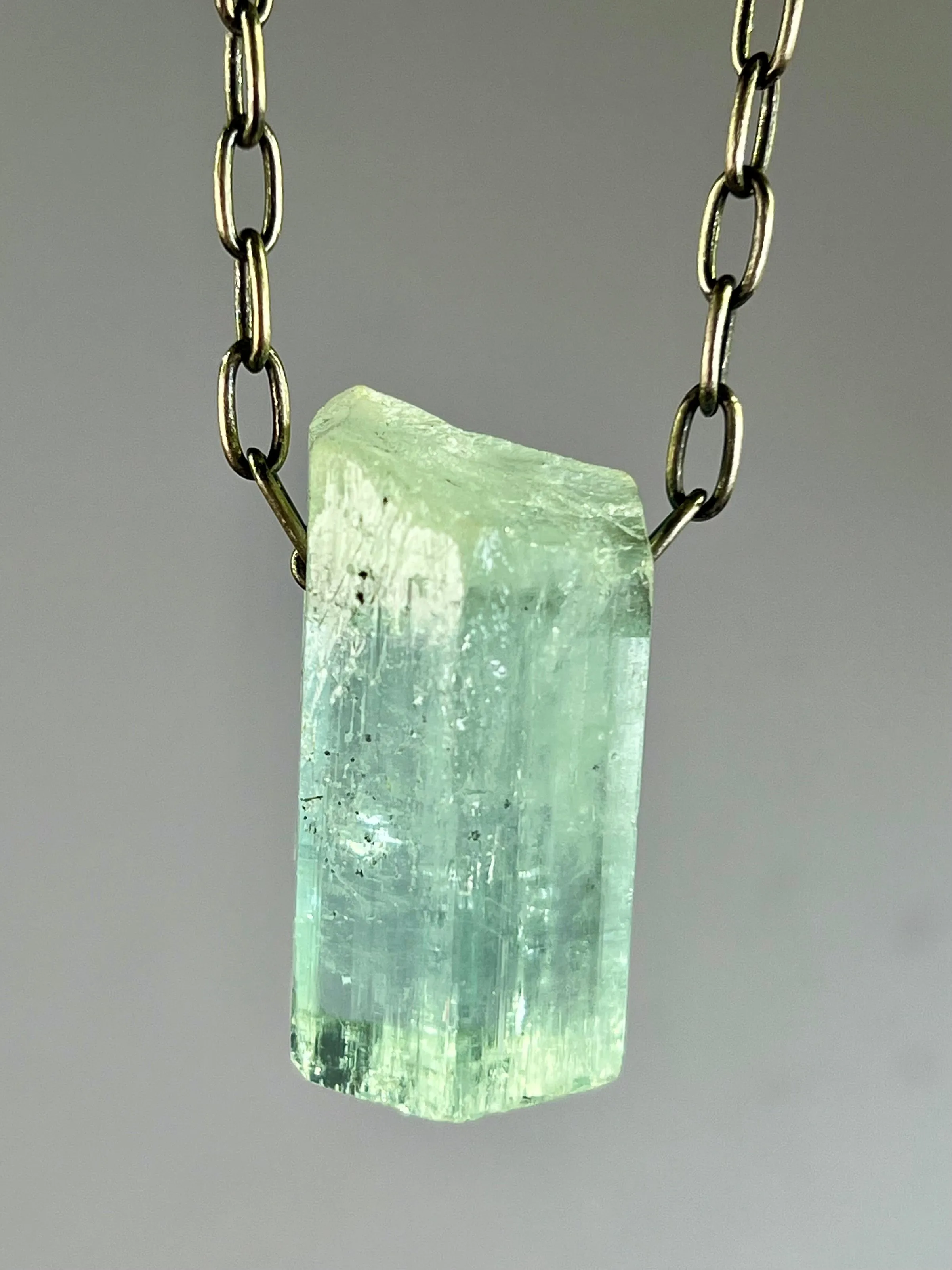 Aquamarine Crystal Necklace