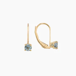 Aquamarine Drop Earrings 14kt