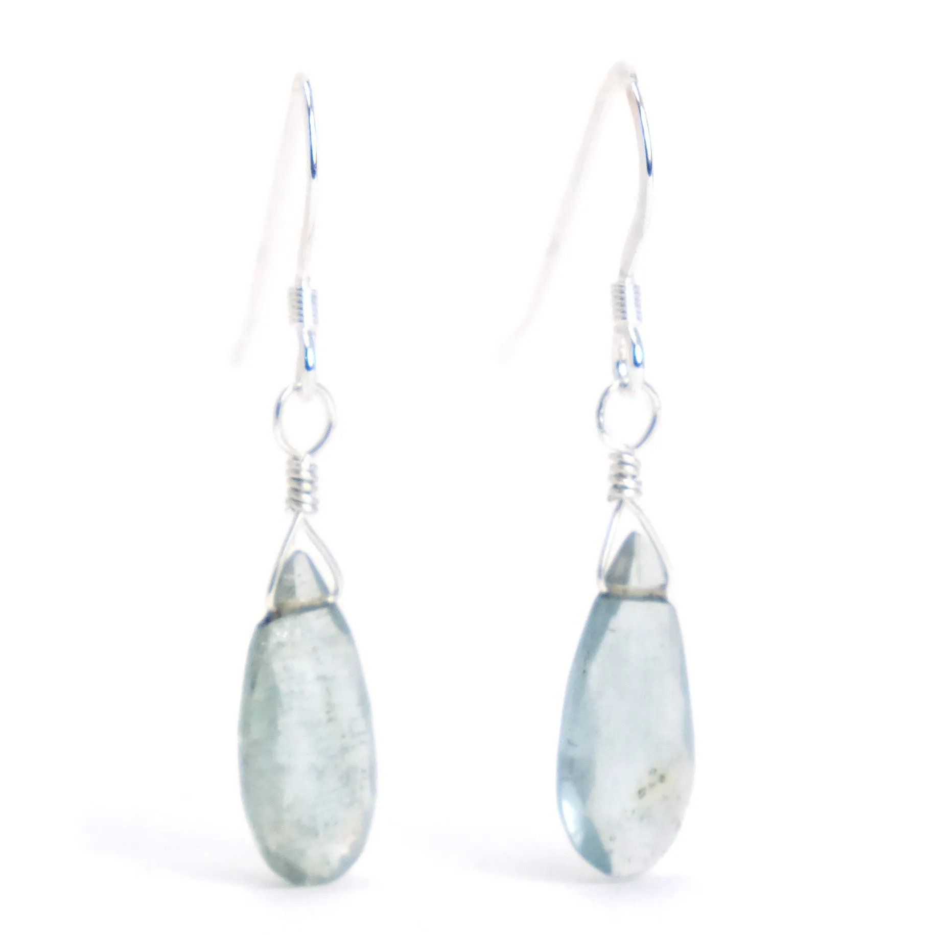 Aquamarine Earrings with Sterling Silver Earwires