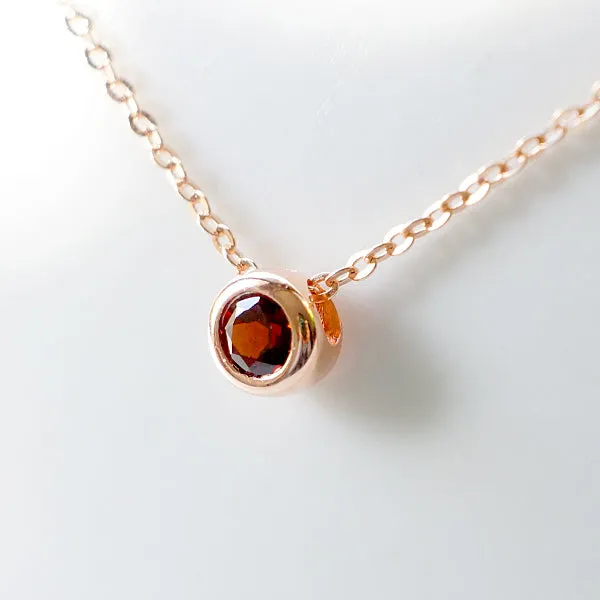 Aquamarine Garnet Diopside Pendant Necklace in 18K White Gold Plated Sterling Silver For Women