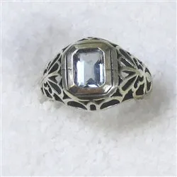 Aquamarine Gemstone Right Hand Ring