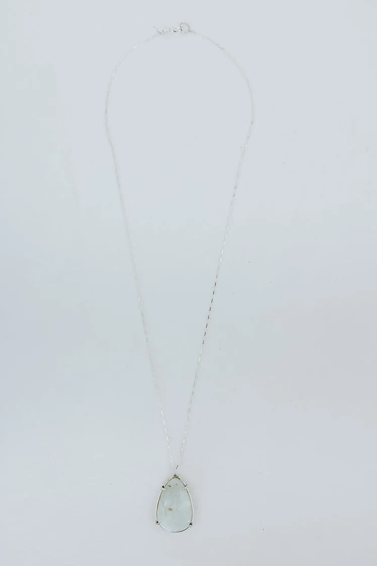 Aquamarine Medium Teardrop Necklace
