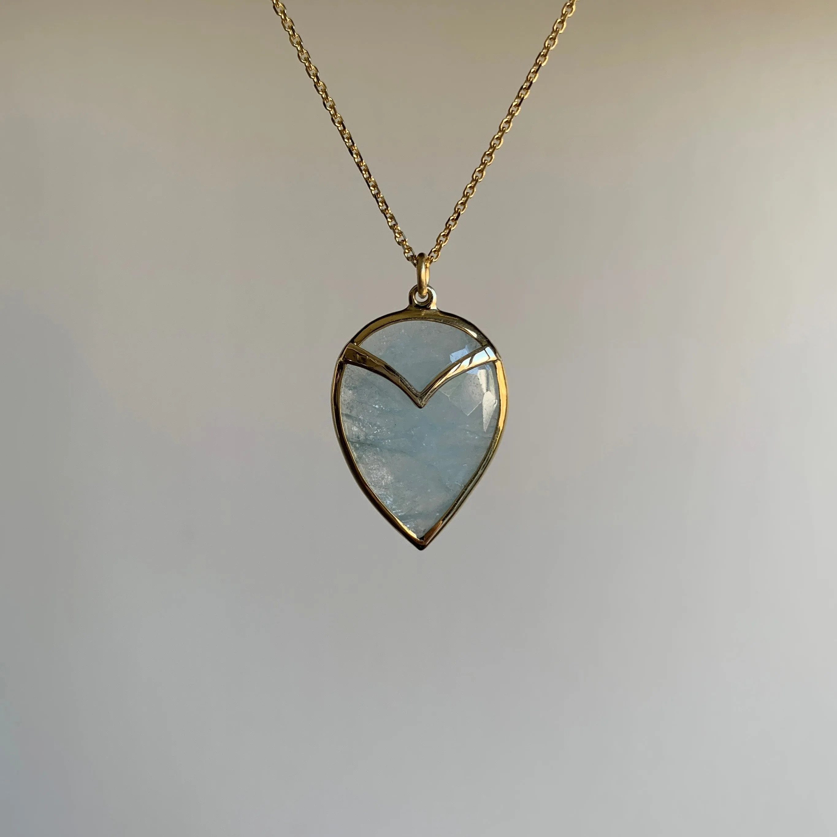 Aquamarine Owl Necklace