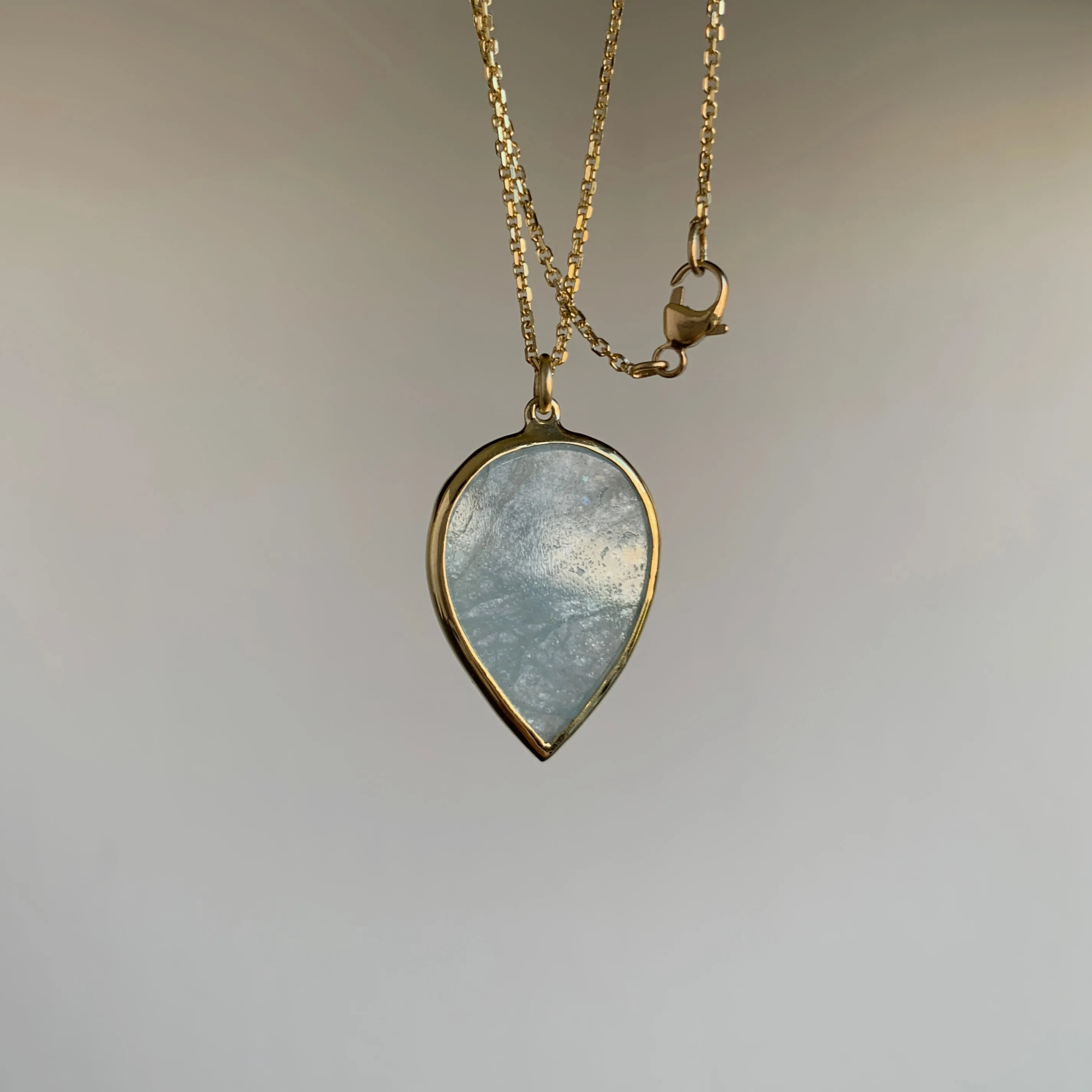 Aquamarine Owl Necklace