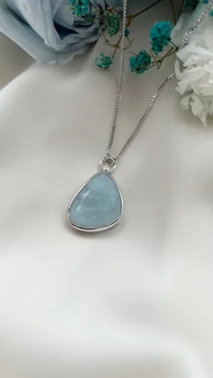 Aquamarine Statement Locket in Sterling Silver