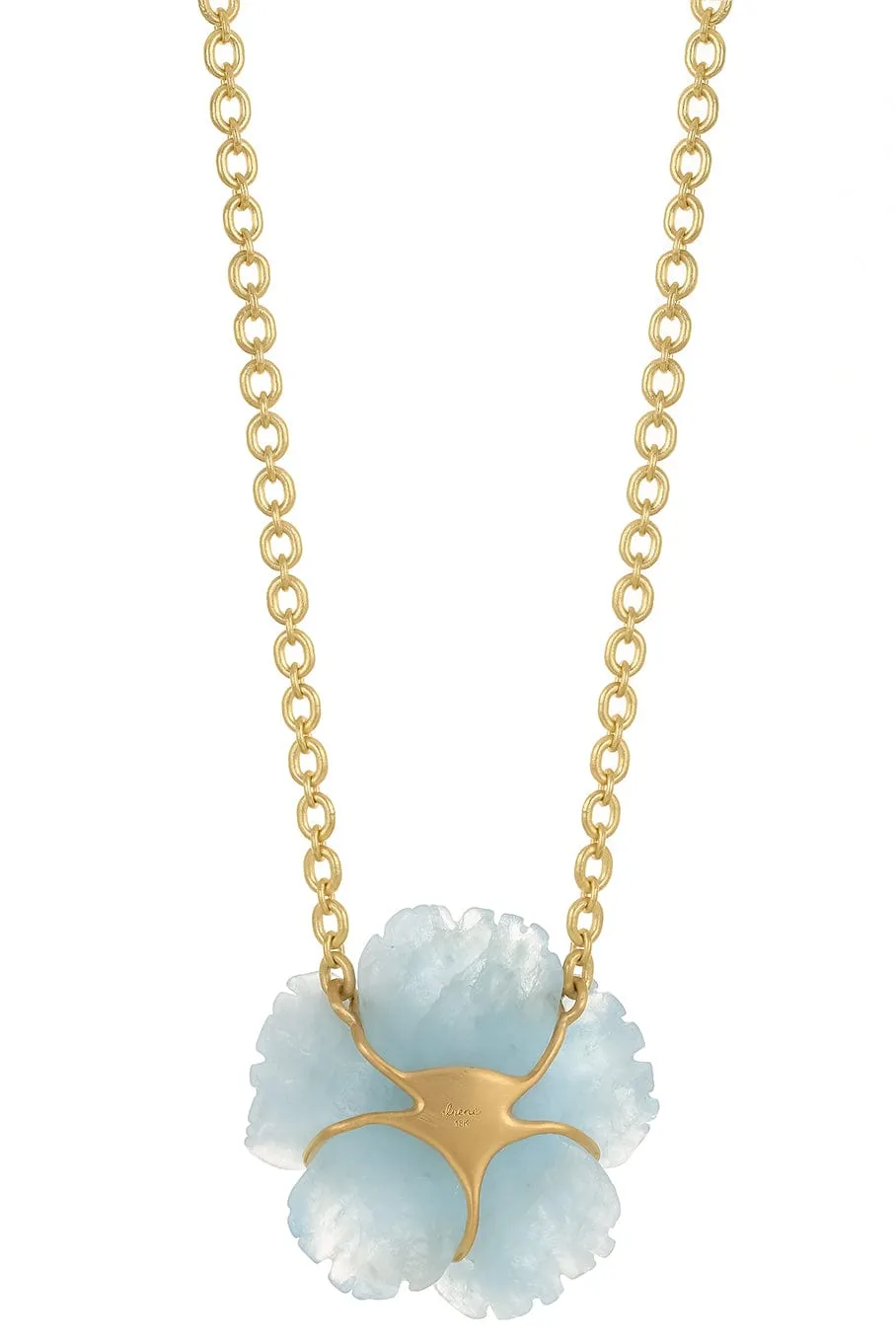 Aquamarine Tropical Flower Necklace