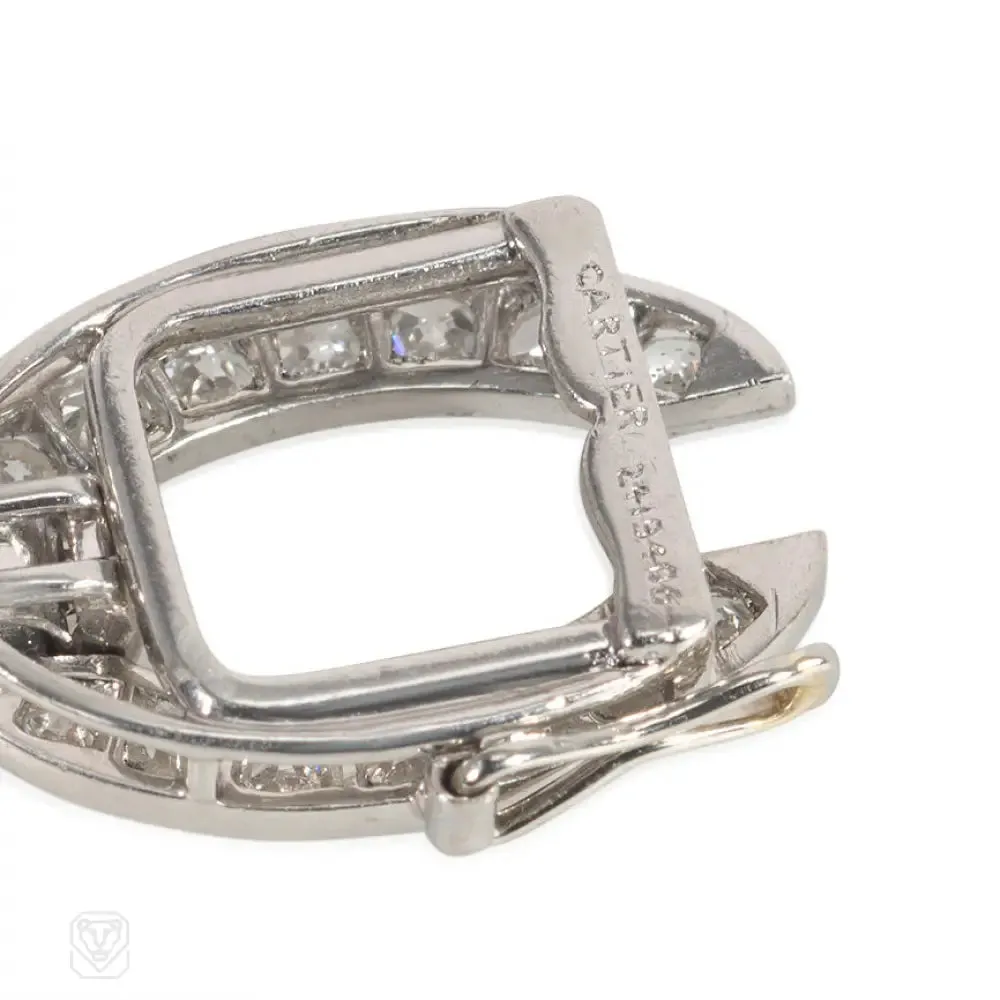 Art Deco Cartier diamond open link bracelet