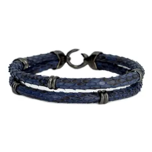 B425 Navy Python Black Platinum