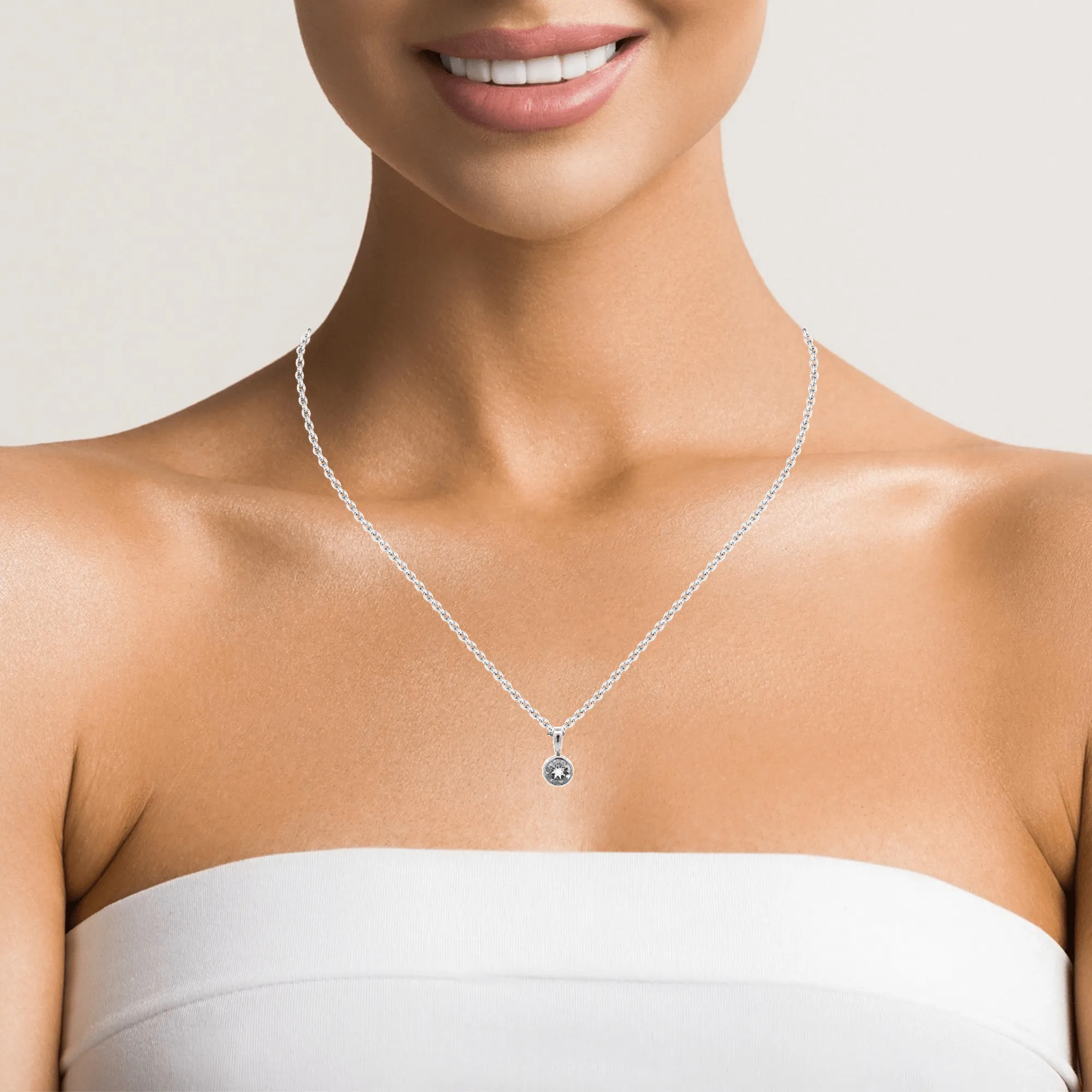 Baikalla Sterling Silver Round Aquamarine AAA Pendant Necklace