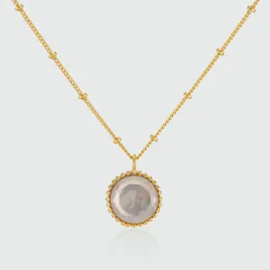 Barcelona October Rose Quartz Birthstone Necklace
