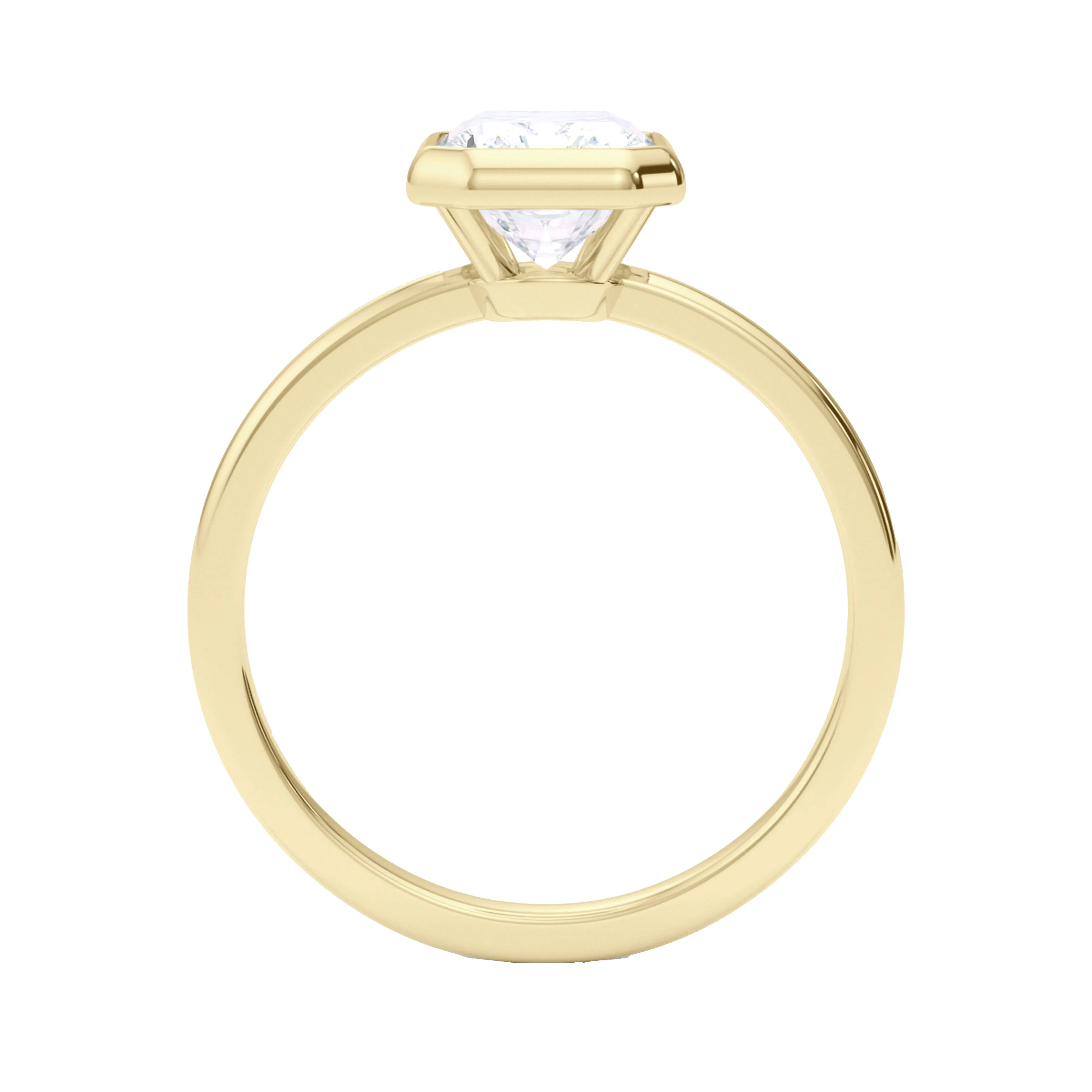 Bezel Radiant Diamond Ring