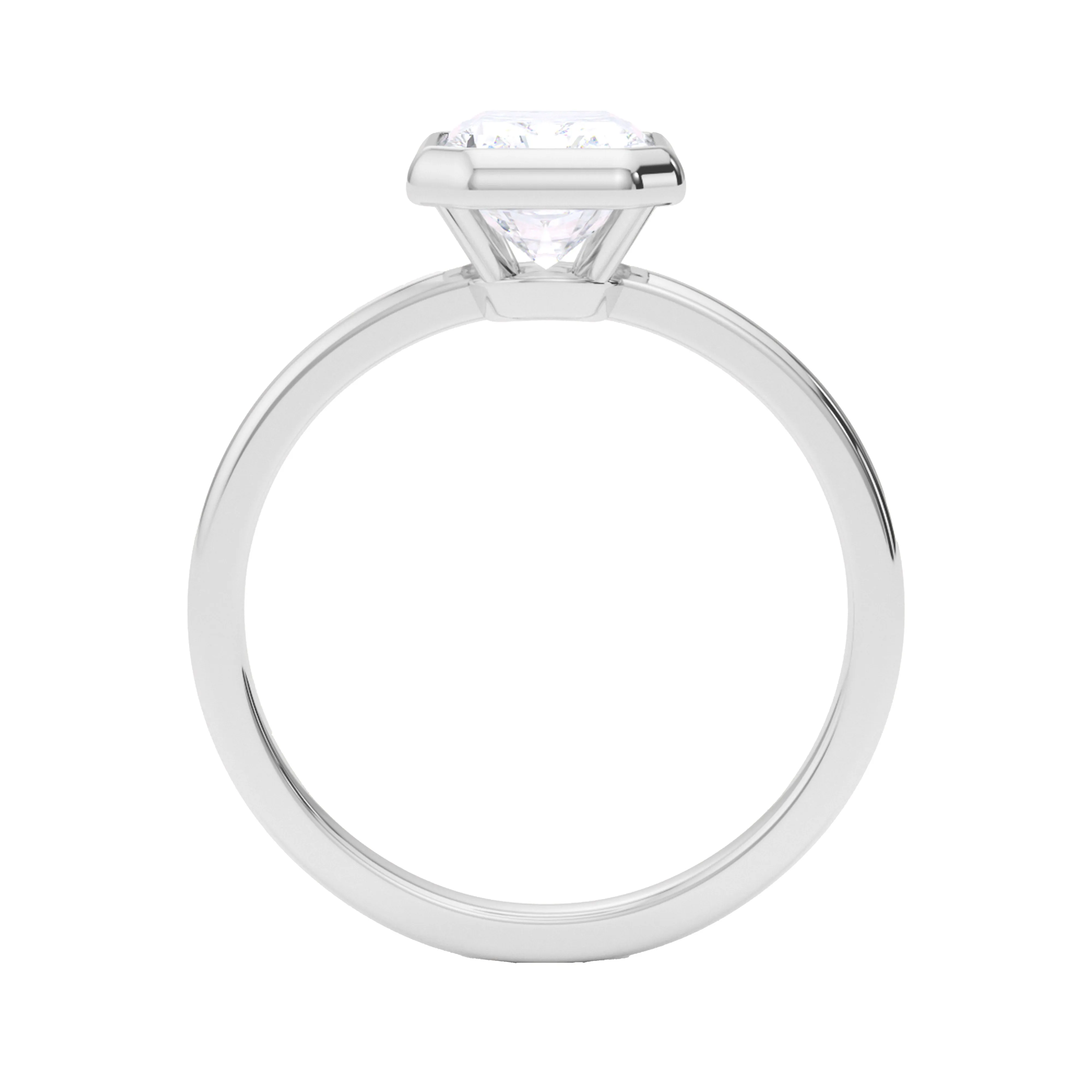 Bezel Radiant Diamond Ring
