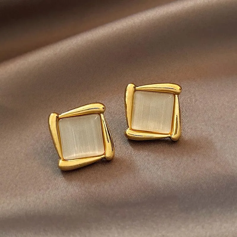 Big Square Stud Earring