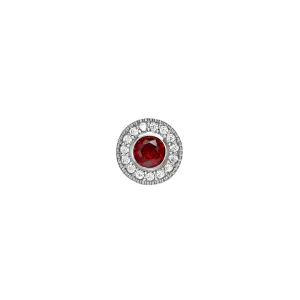 Birth Gems Ruby Bracelet Charm