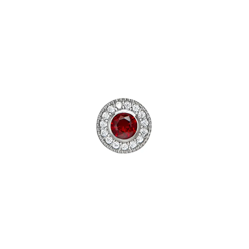 Birth Gems Ruby Bracelet Charm