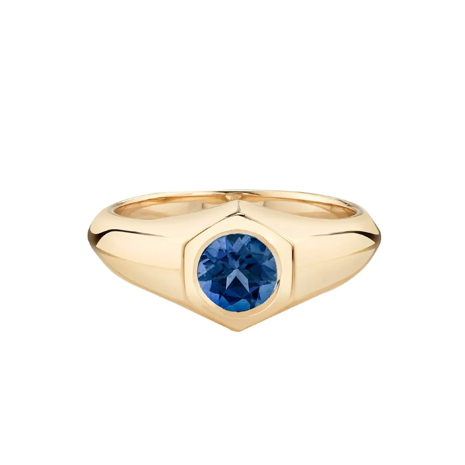 Birthstone Signet Ring - September Sapphire