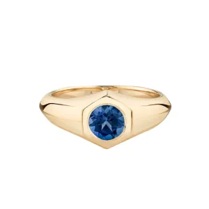 Birthstone Signet Ring - September Sapphire