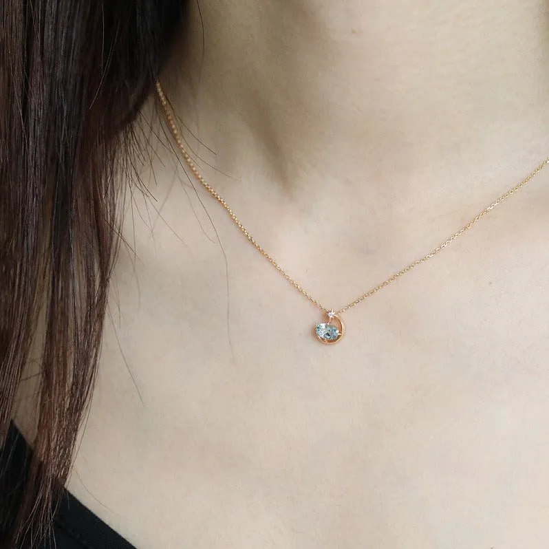 Blue Planet Necklace (Solid Silver)