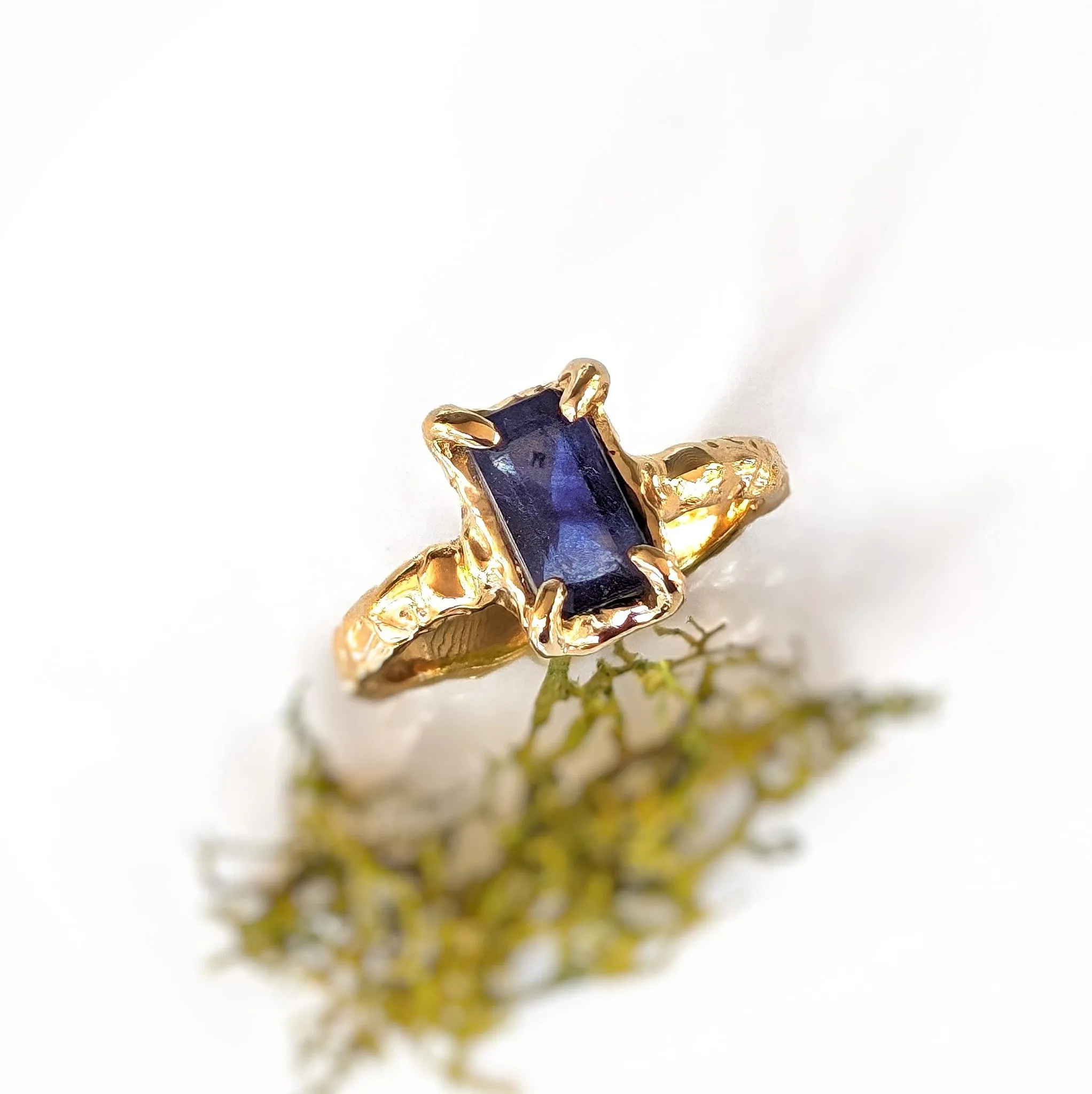 Blue Sapphire ring in Solid Sterling Silver