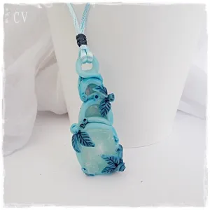Blue Topaz & Aquamarine Gemstone Pendant
