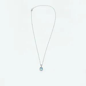 CA Aquamarine Birthstone Pendant Necklace