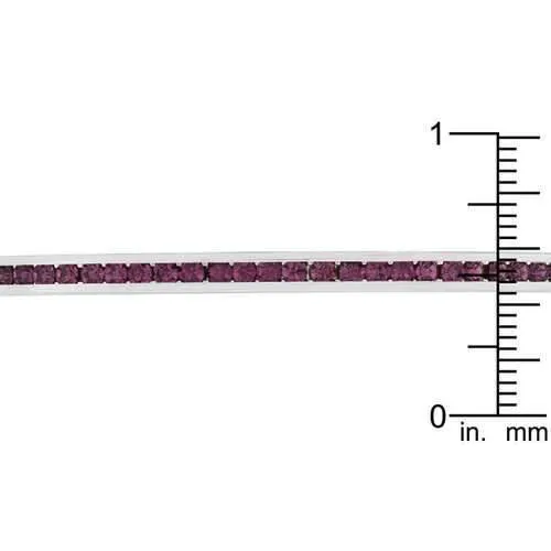 Channel-Set Amethyst Purple Cubic Zirconia Cuff