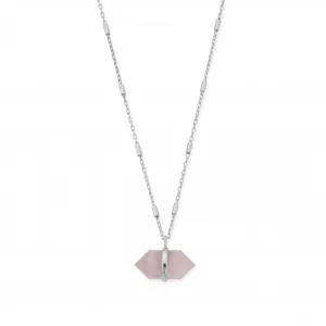 CHLOBO Love Goddess Rose Quartz Double Point Necklace