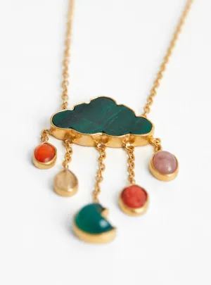 Cloud And Rain Chain Drop Necklace