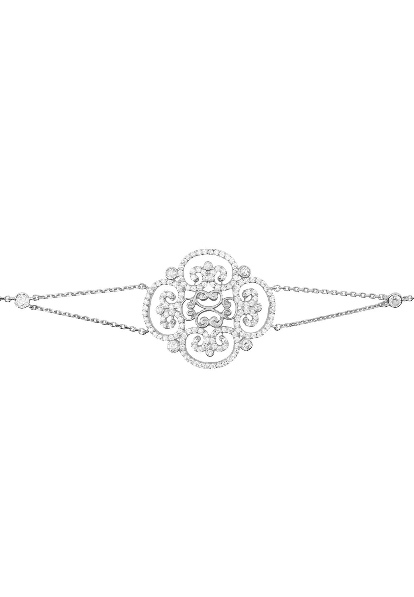 Clover Filigree Bracelet Silver