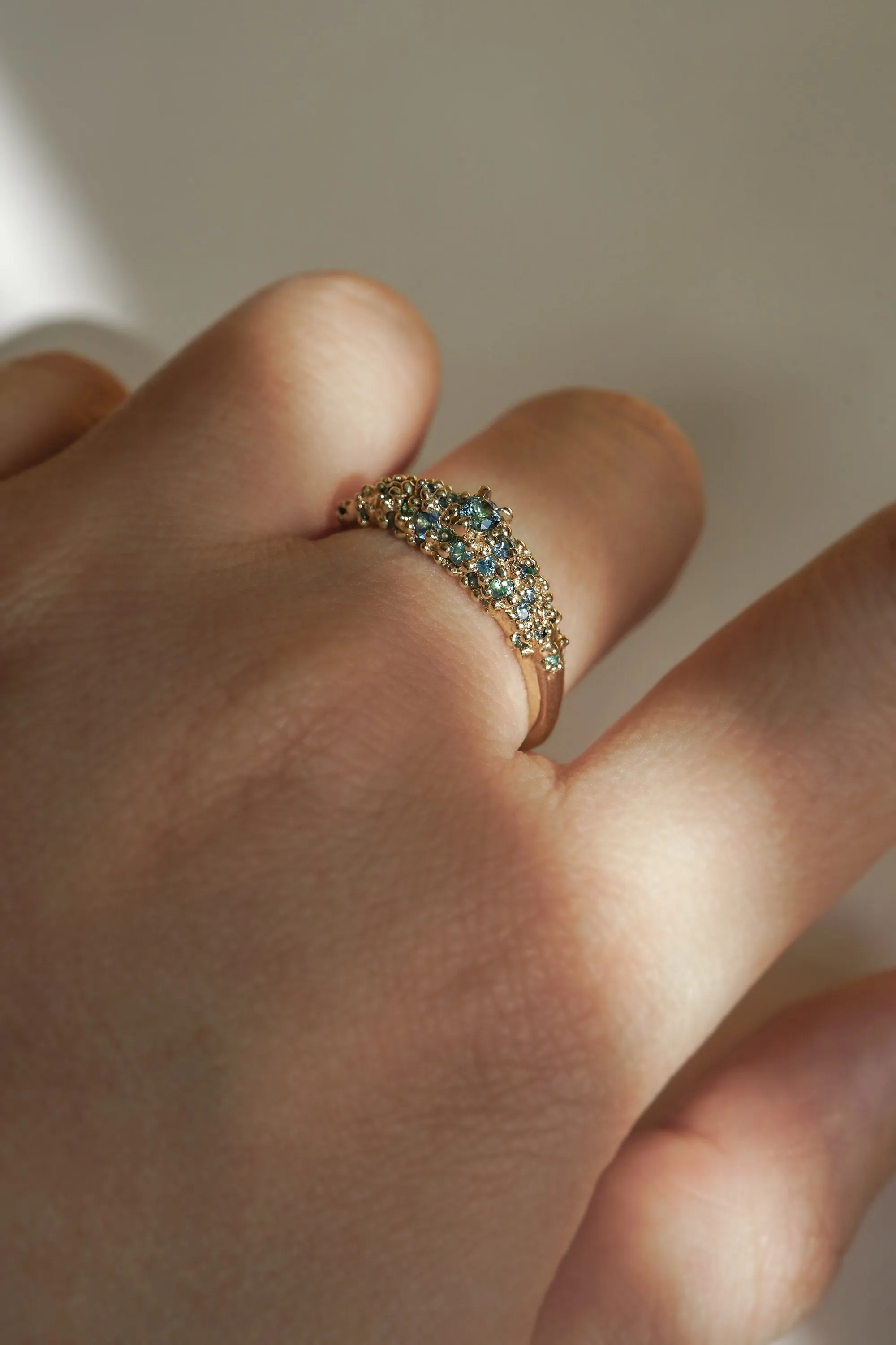 Diamond Mix Moss Signet Ring